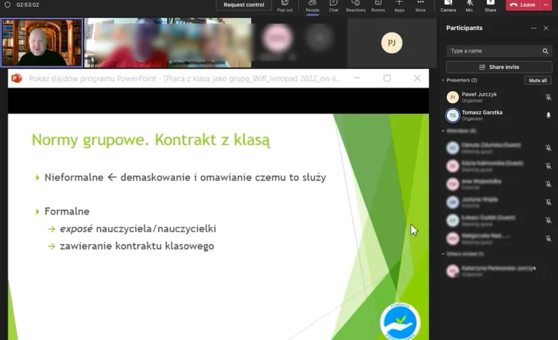 Praca z klasą jako grupą. Niejawne mechanizmy i procesy grupowe.